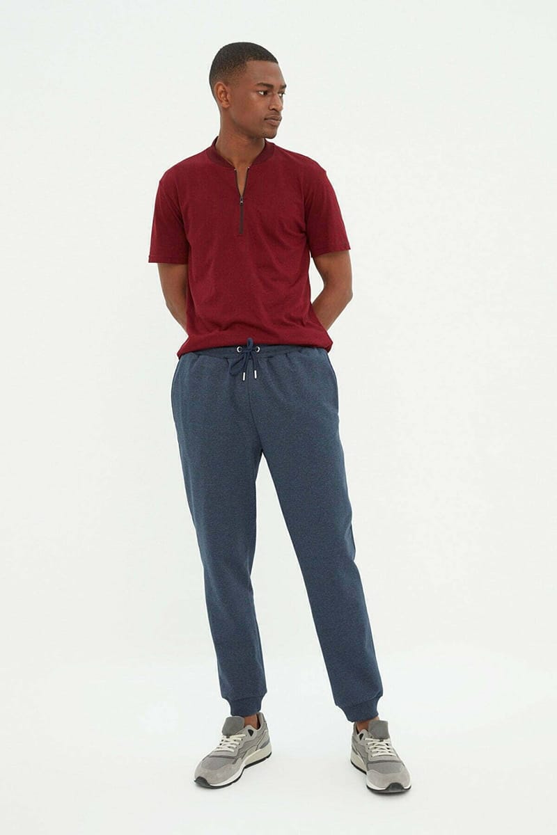 Indigo Solid Casual Men's Joggers - Sweatpants 20