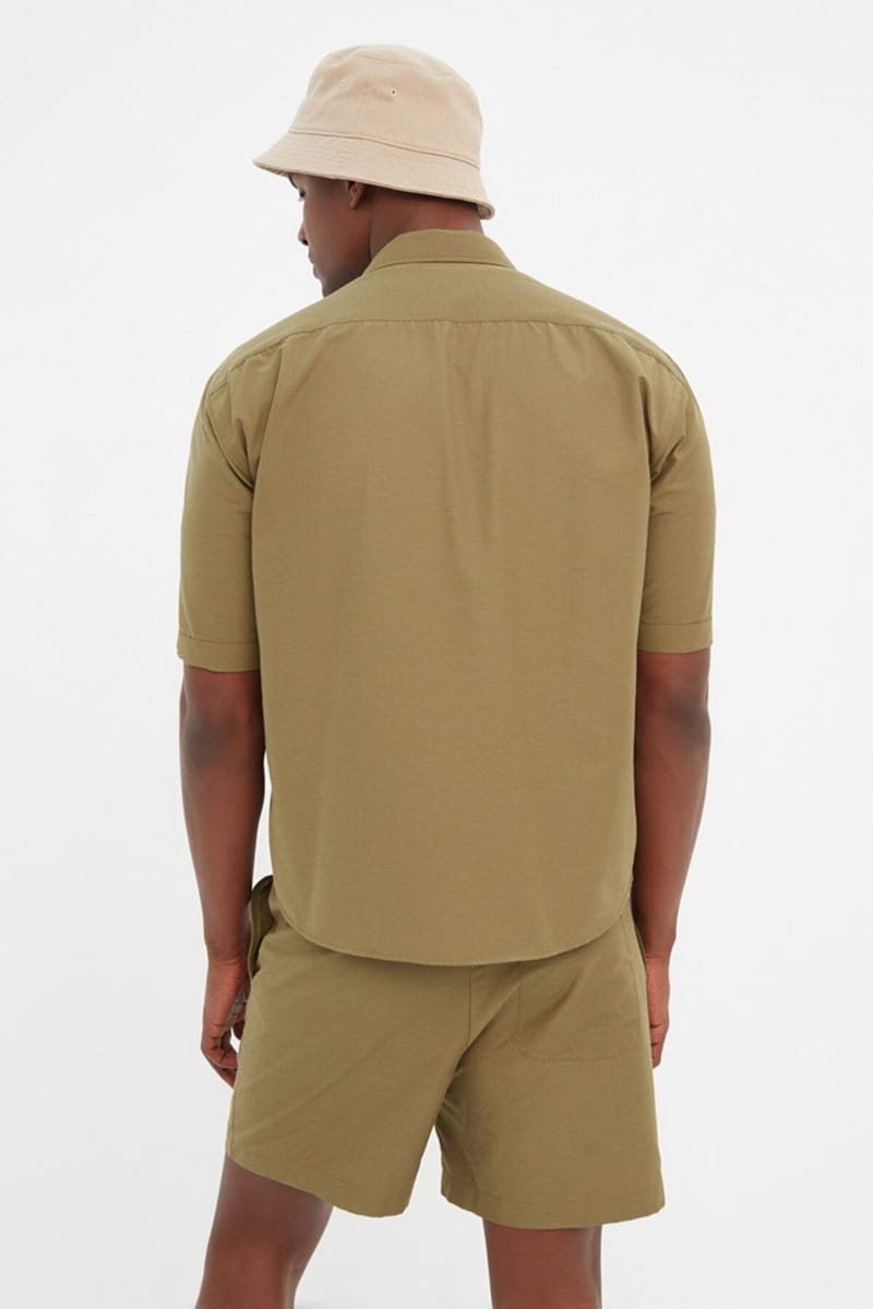 Essential Regular Fit With Pocket Short Sleeve Men's Shirt - Short Sleeves Shirts 25
