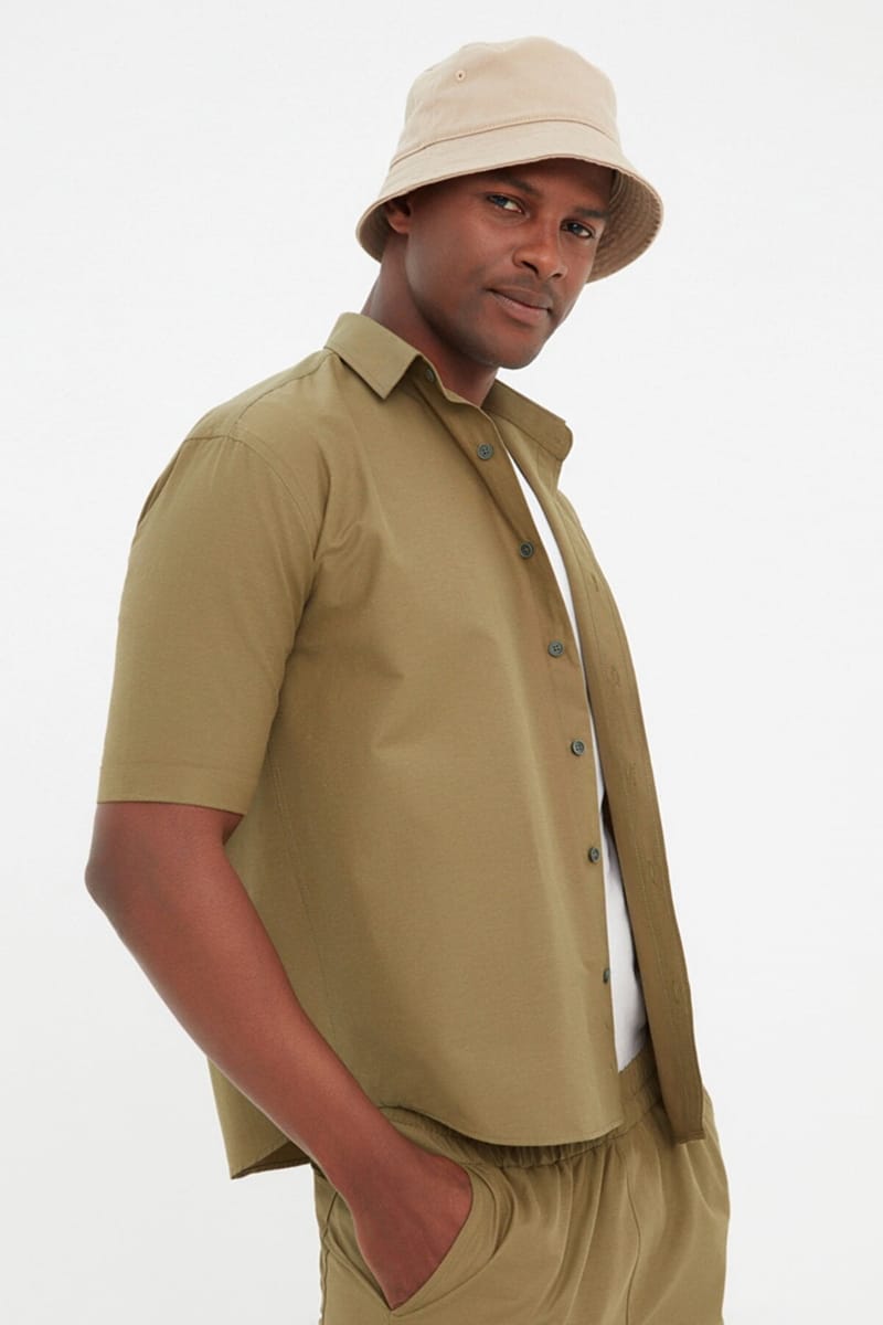 Essential Regular Fit With Pocket Short Sleeve Men's Shirt - Short Sleeves Shirts 26