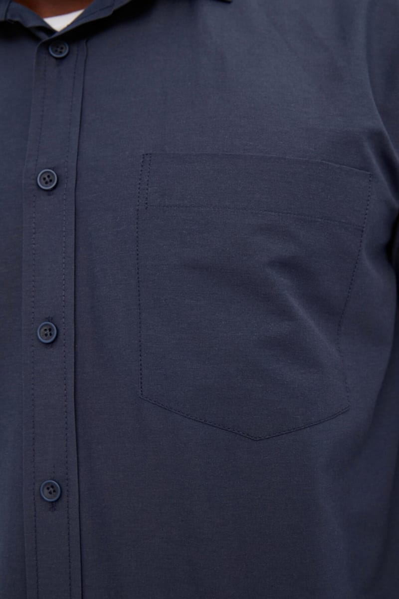 Essential Regular Fit With Pocket Short Sleeve Men's Shirt - Short Sleeves Shirts 46