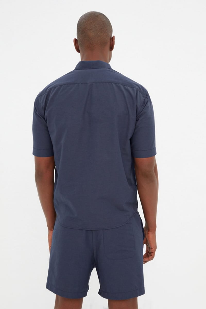 Essential Regular Fit With Pocket Short Sleeve Men's Shirt - Short Sleeves Shirts 47