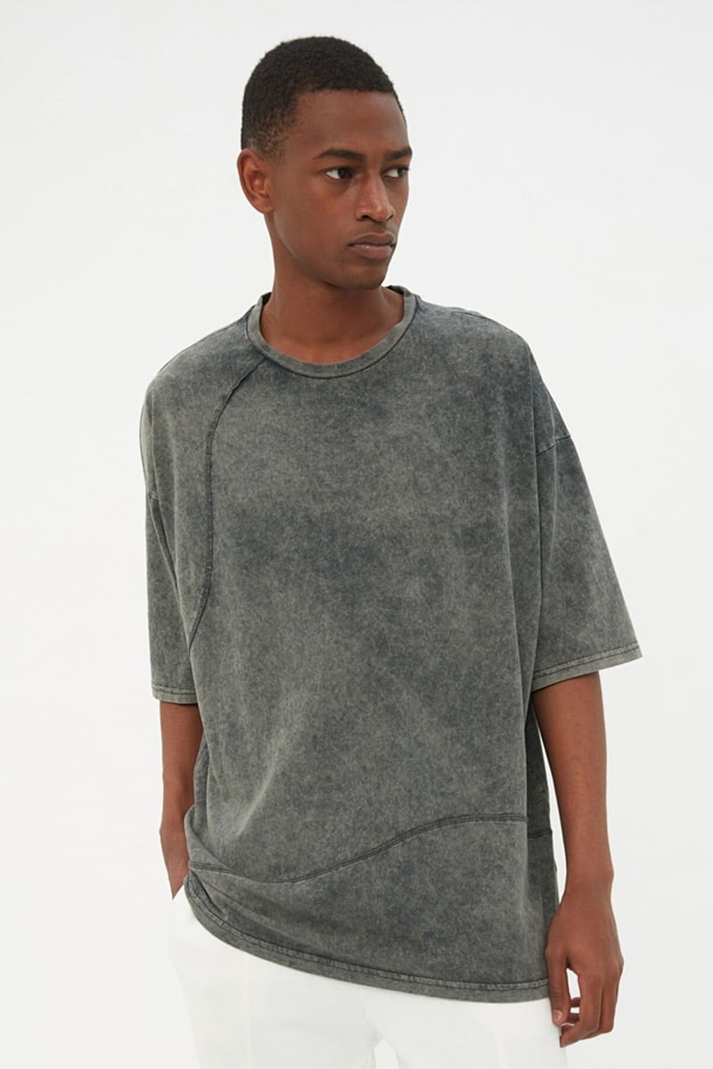 Essential Crew Neck T-Shirt Grey Essential Crew Neck Short Sleeve Men's T-Shirt - Short Sleeve T-Shirt 20