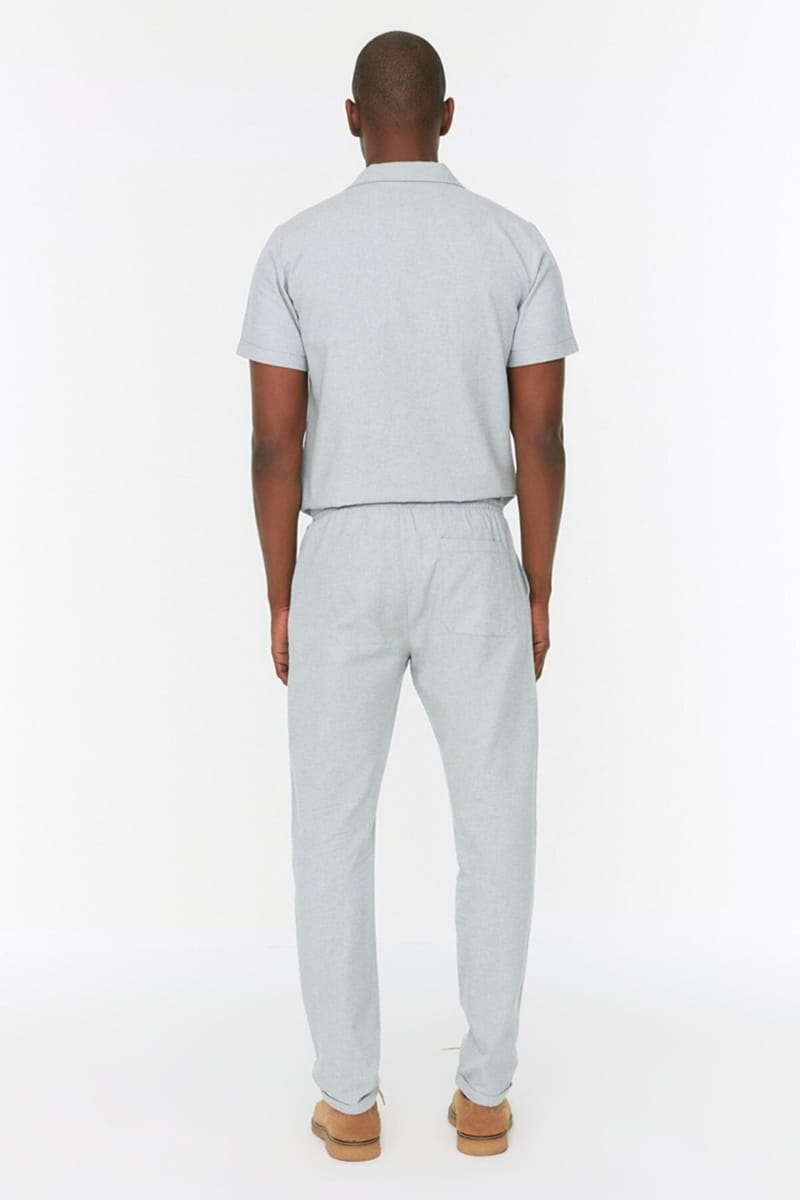 Straight Fit Drawstring Trousers - Trousers 24