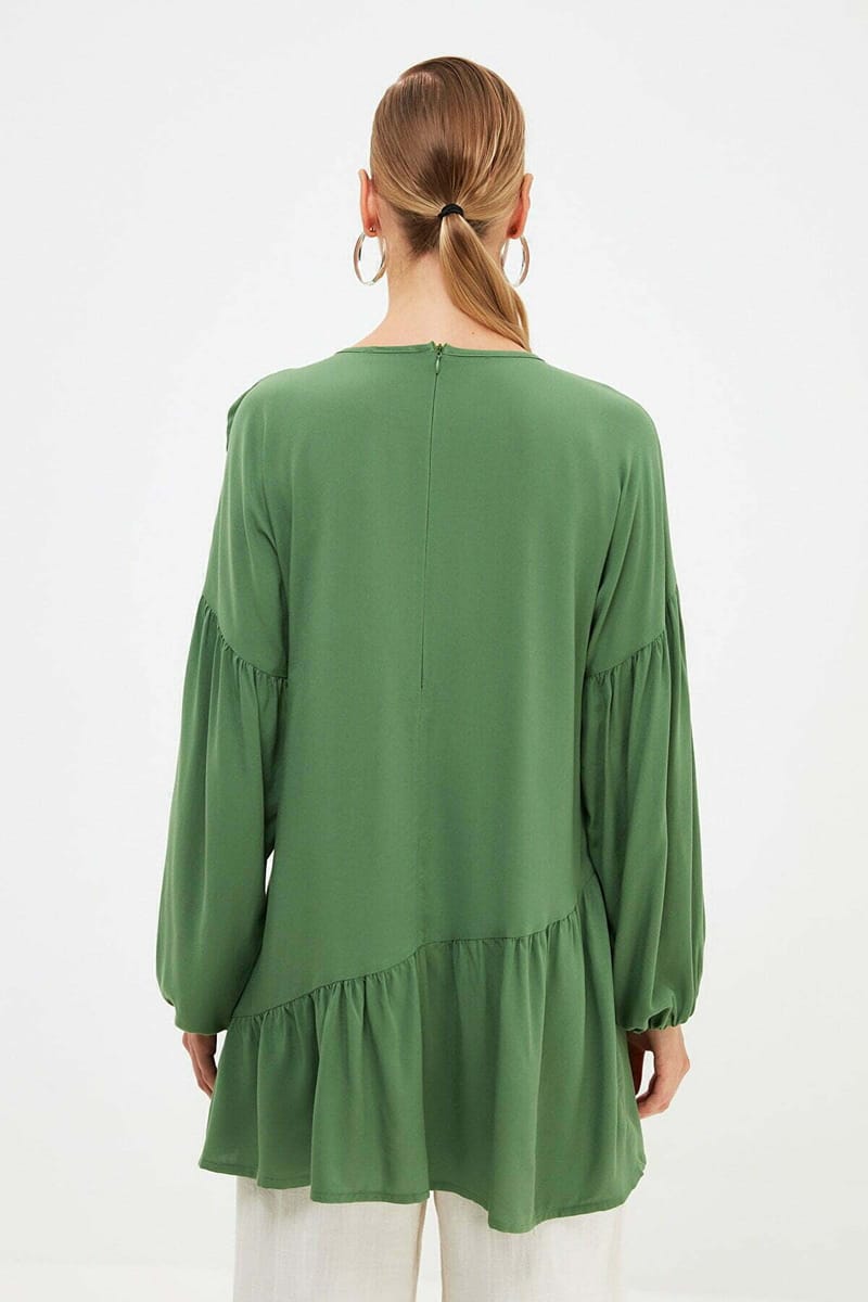 Pleated Knitted Tunic Top
