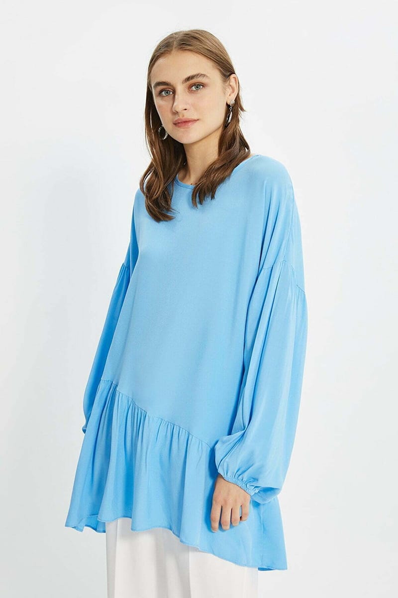 Pleated Knitted Tunic Top
