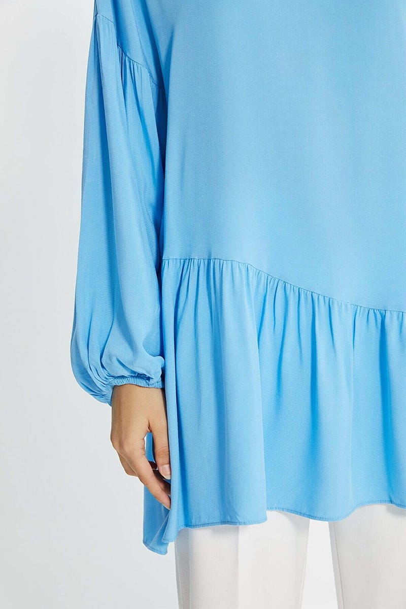 Pleated Knitted Tunic Top