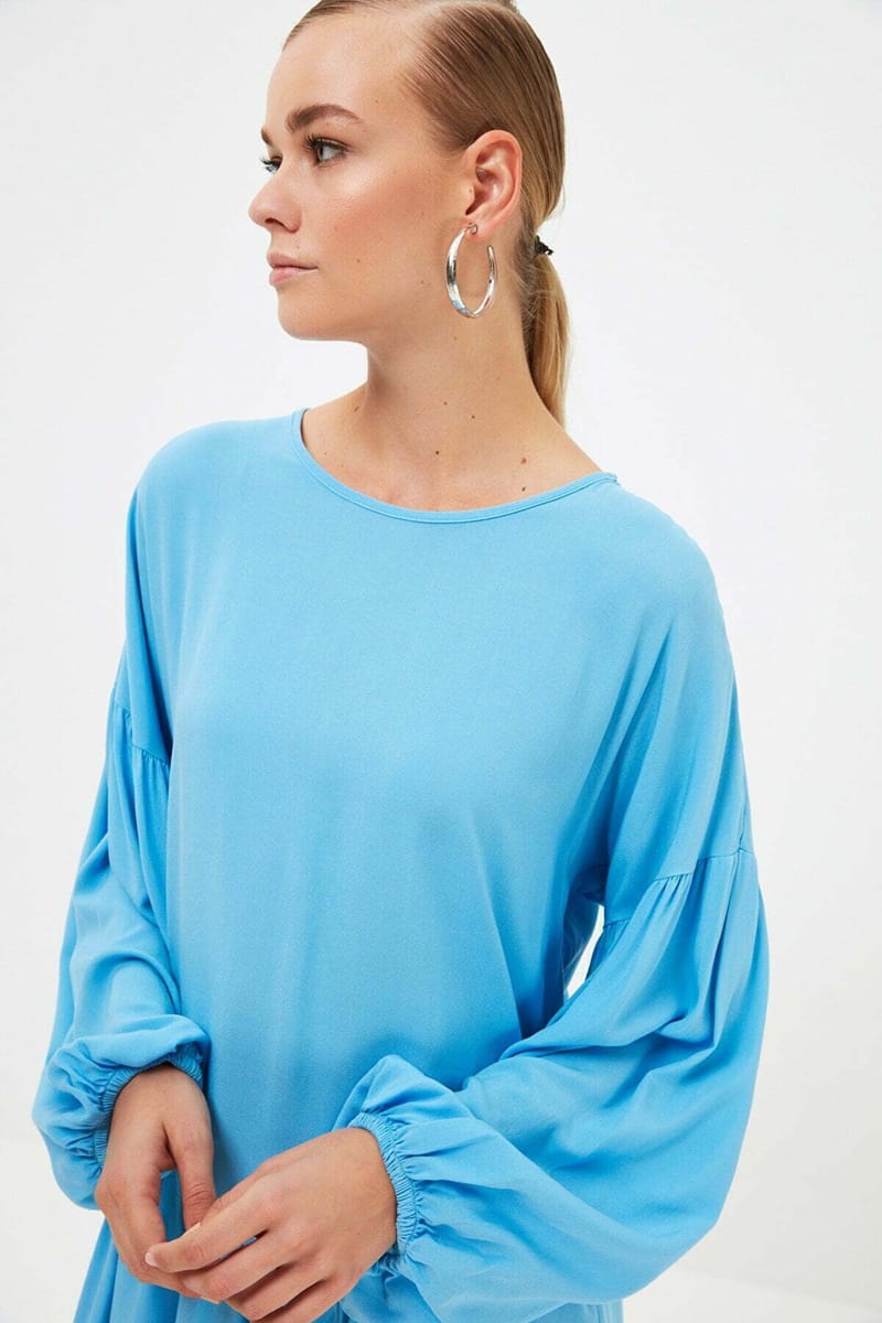 Pleated Knitted Tunic Top