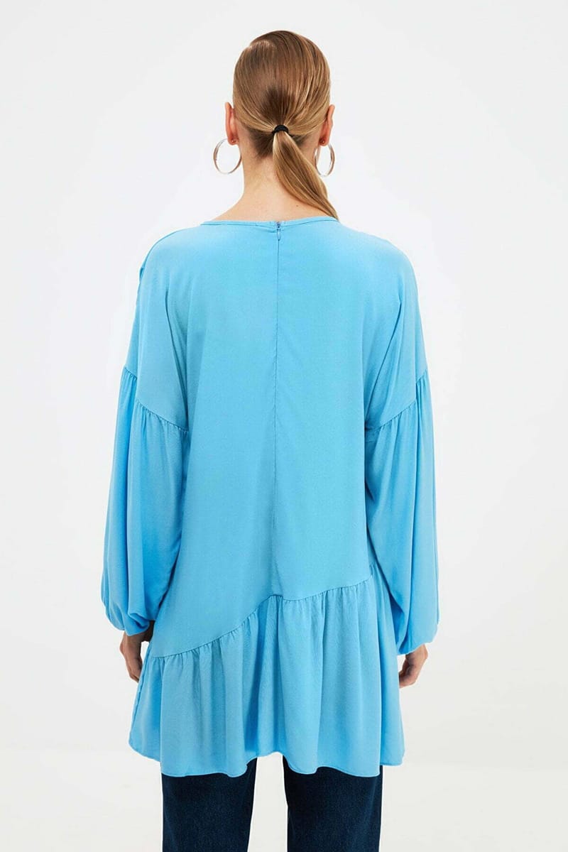 Pleated Knitted Tunic Top
