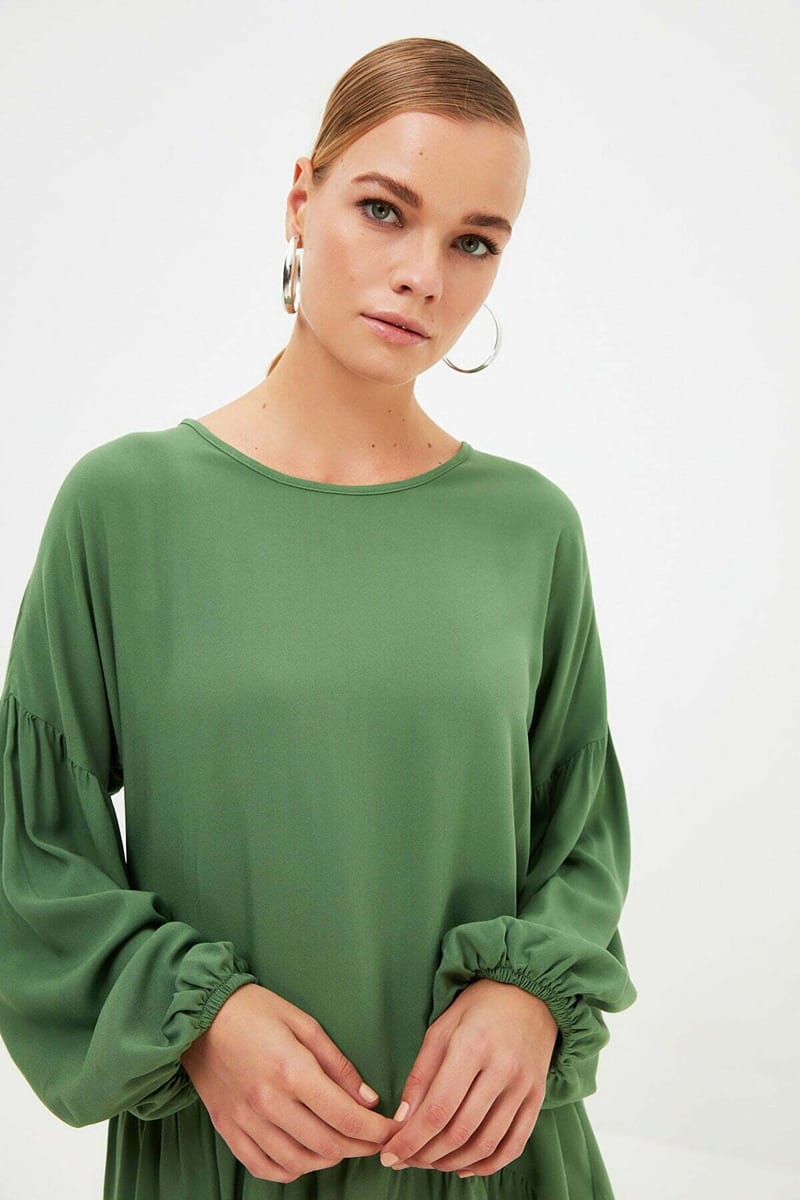 Pleated Knitted Tunic Top