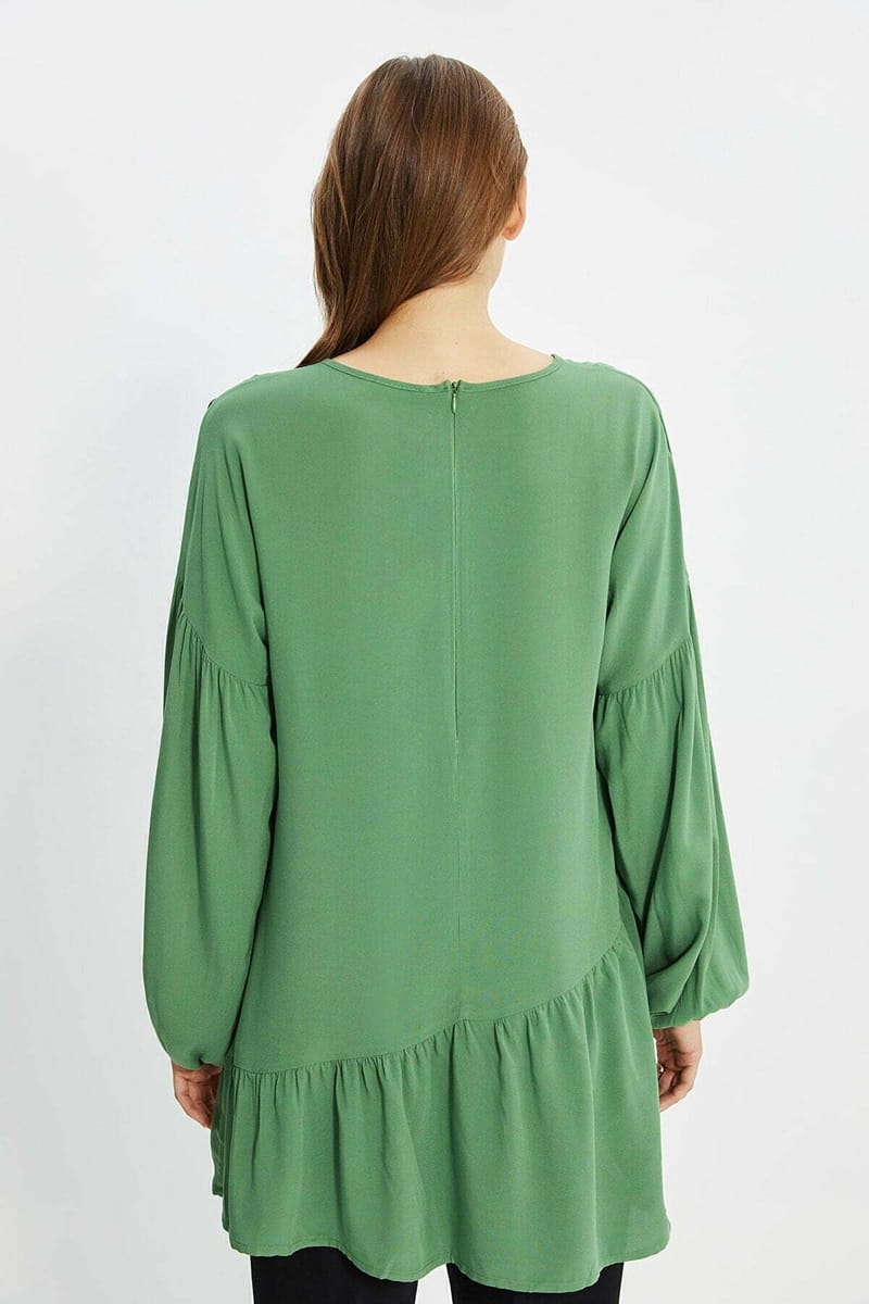 Pleated Knitted Tunic Top