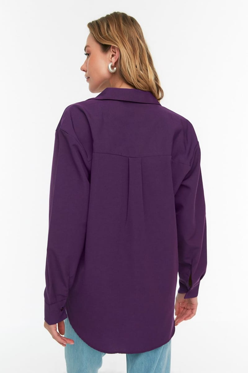 Button Down Three-Quarter Sleeves Women's Shirt - Shirts & Blouses 68
