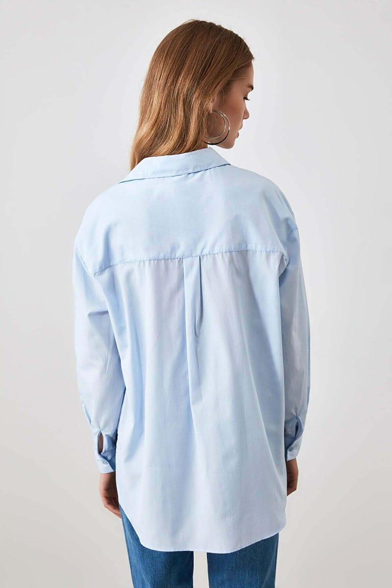 Button Down Three-Quarter Sleeves Women's Shirt - Shirts & Blouses 105