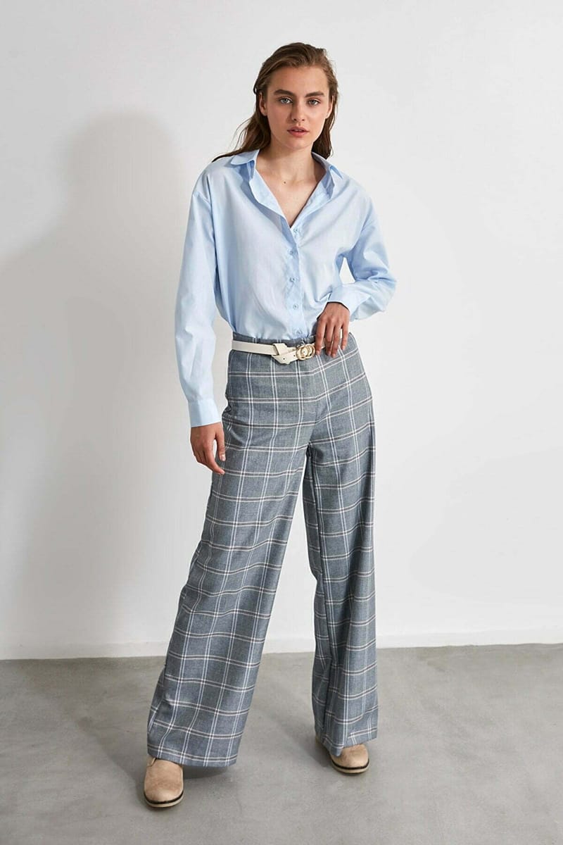 Button Down Three-Quarter Sleeves Women's Shirt - Shirts & Blouses 108