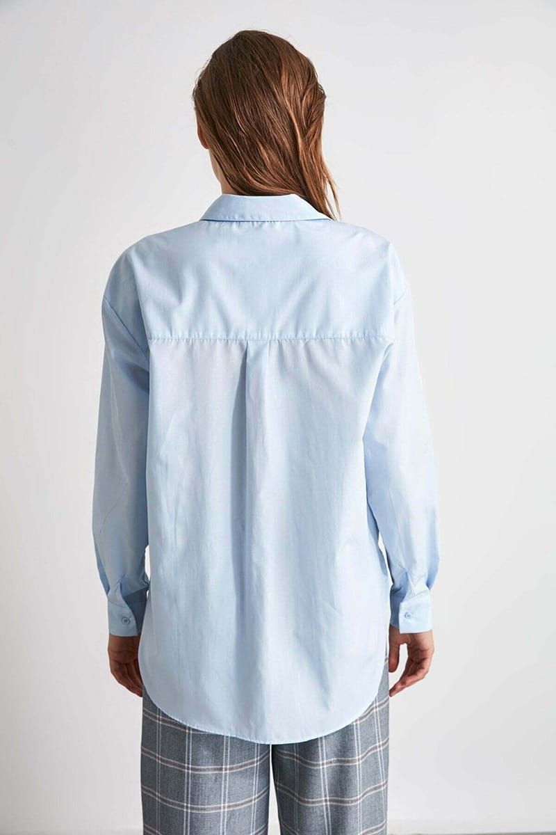 Button Down Three-Quarter Sleeves Women's Shirt - Shirts & Blouses 110