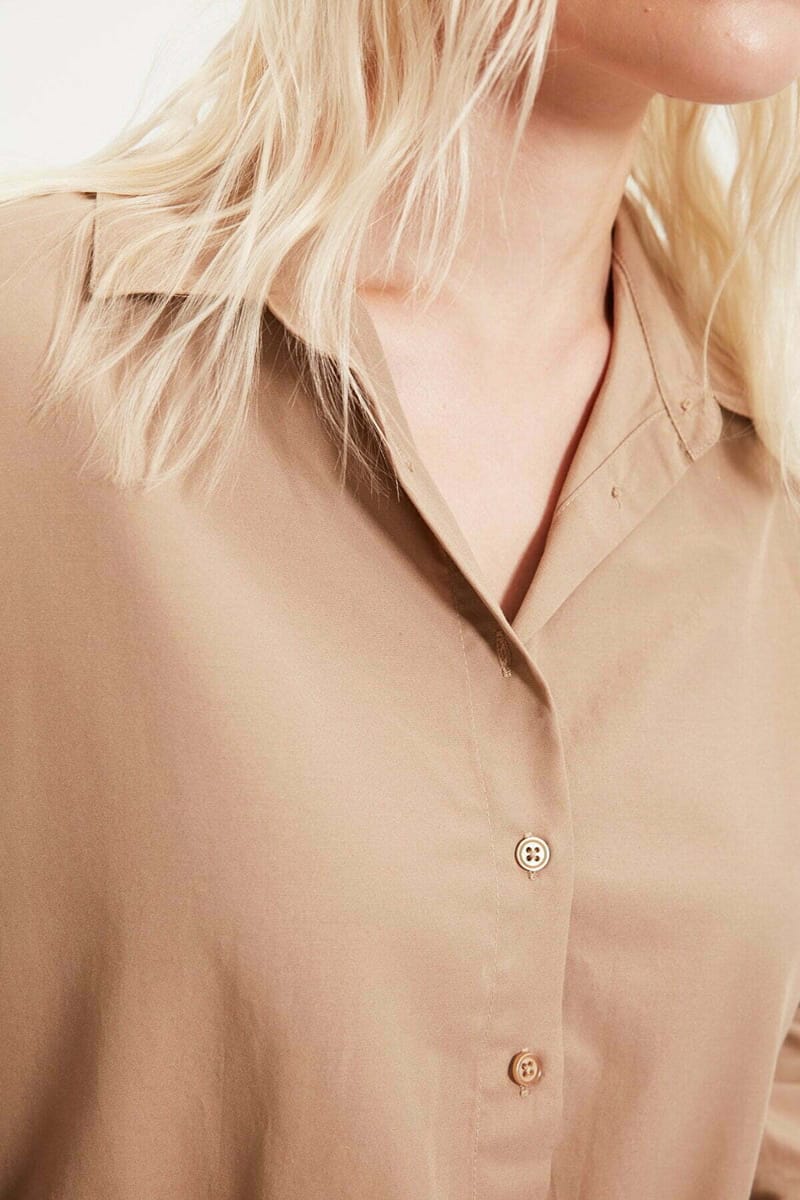 Button Down Three-Quarter Sleeves Women's Shirt - Shirts & Blouses 135
