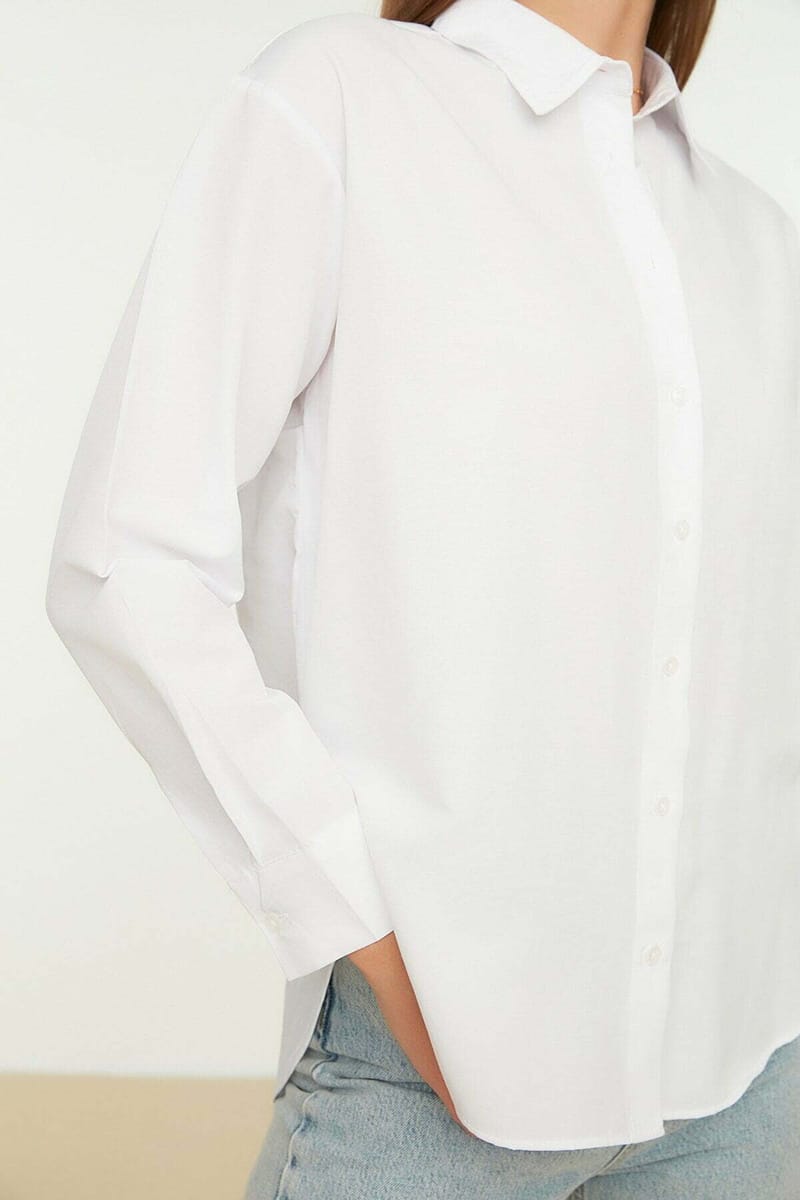 Button Down Three-Quarter Sleeves Women's Shirt - Shirts & Blouses 43