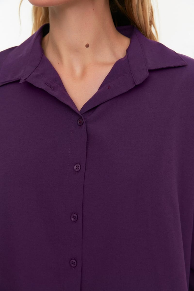 Button Down Three-Quarter Sleeves Women's Shirt - Shirts & Blouses 67
