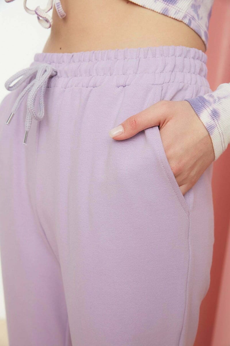 Light Purple Slim Women's Sweatpants - Sweatpants 3