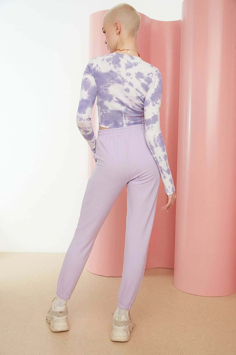 Light Purple Slim Women's Sweatpants - Sweatpants 4