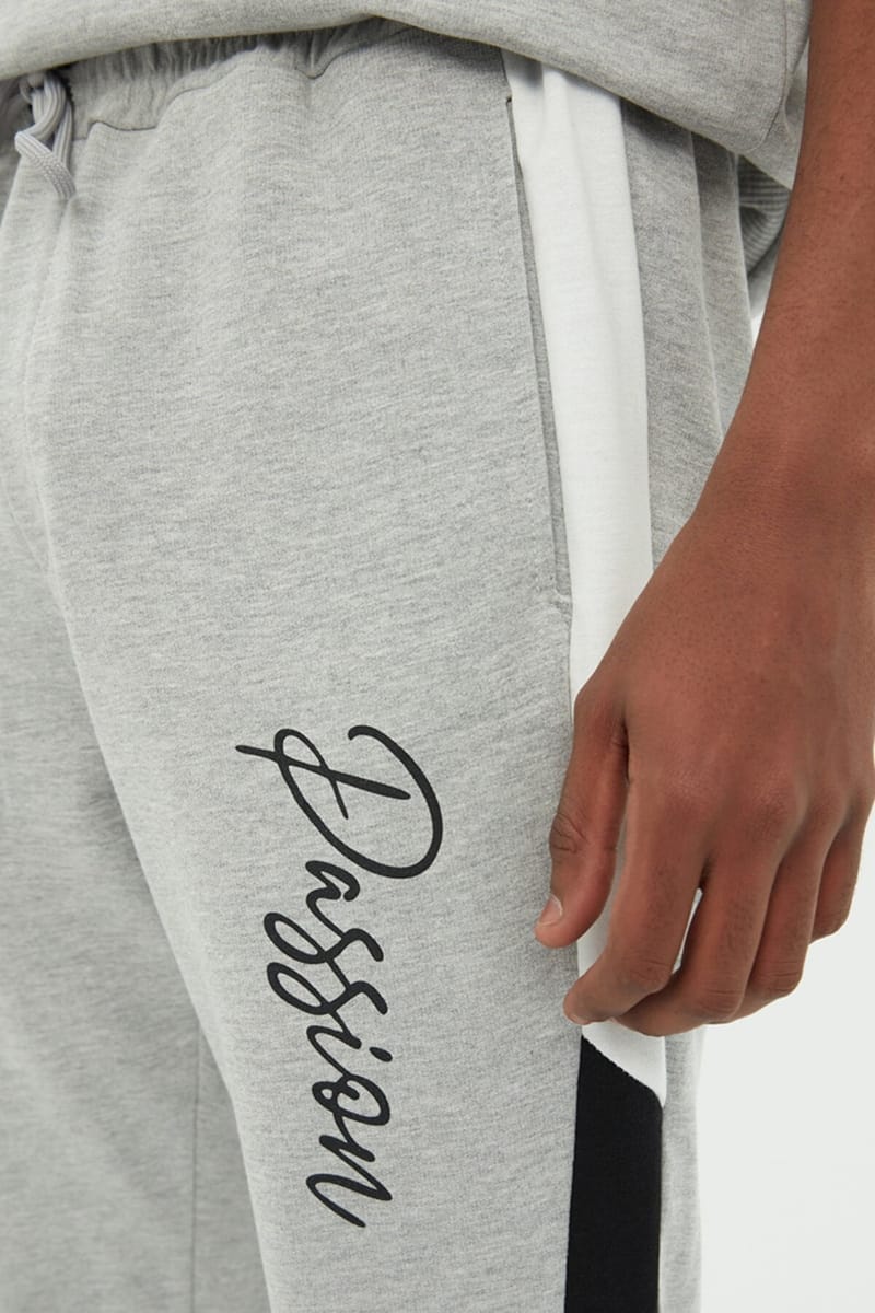 Men's Regular/Normal Cut Paneled Text Printed Tracksuit Set - Tracksuit Sets 3