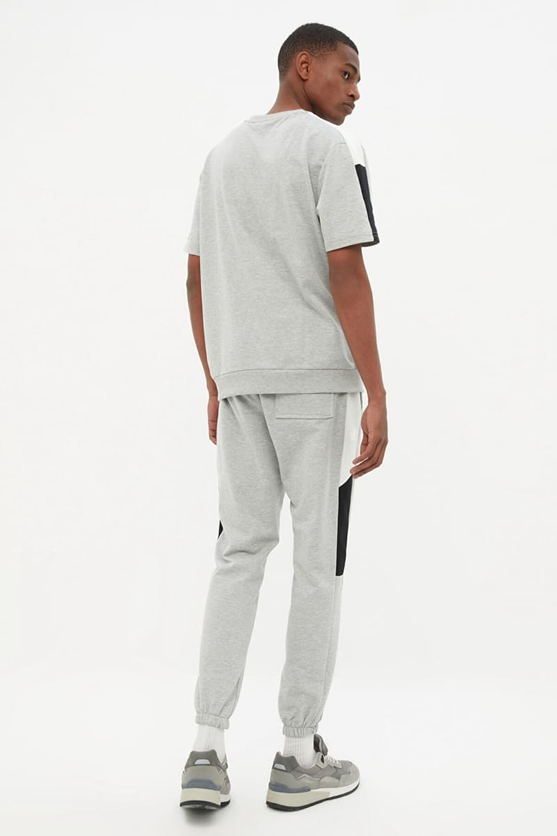 Men's Regular/Normal Cut Paneled Text Printed Tracksuit Set - Tracksuit Sets 5