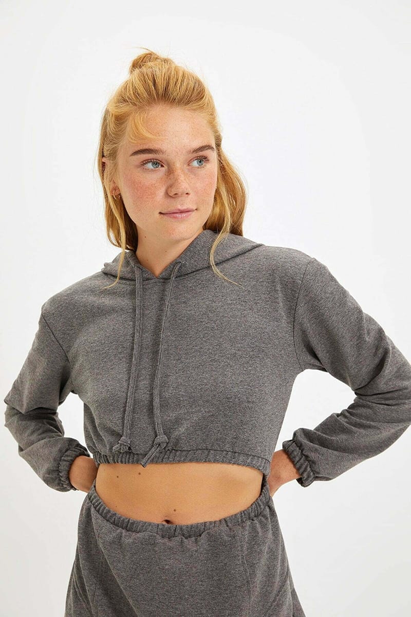 Cut Out Detail Hooded Dress