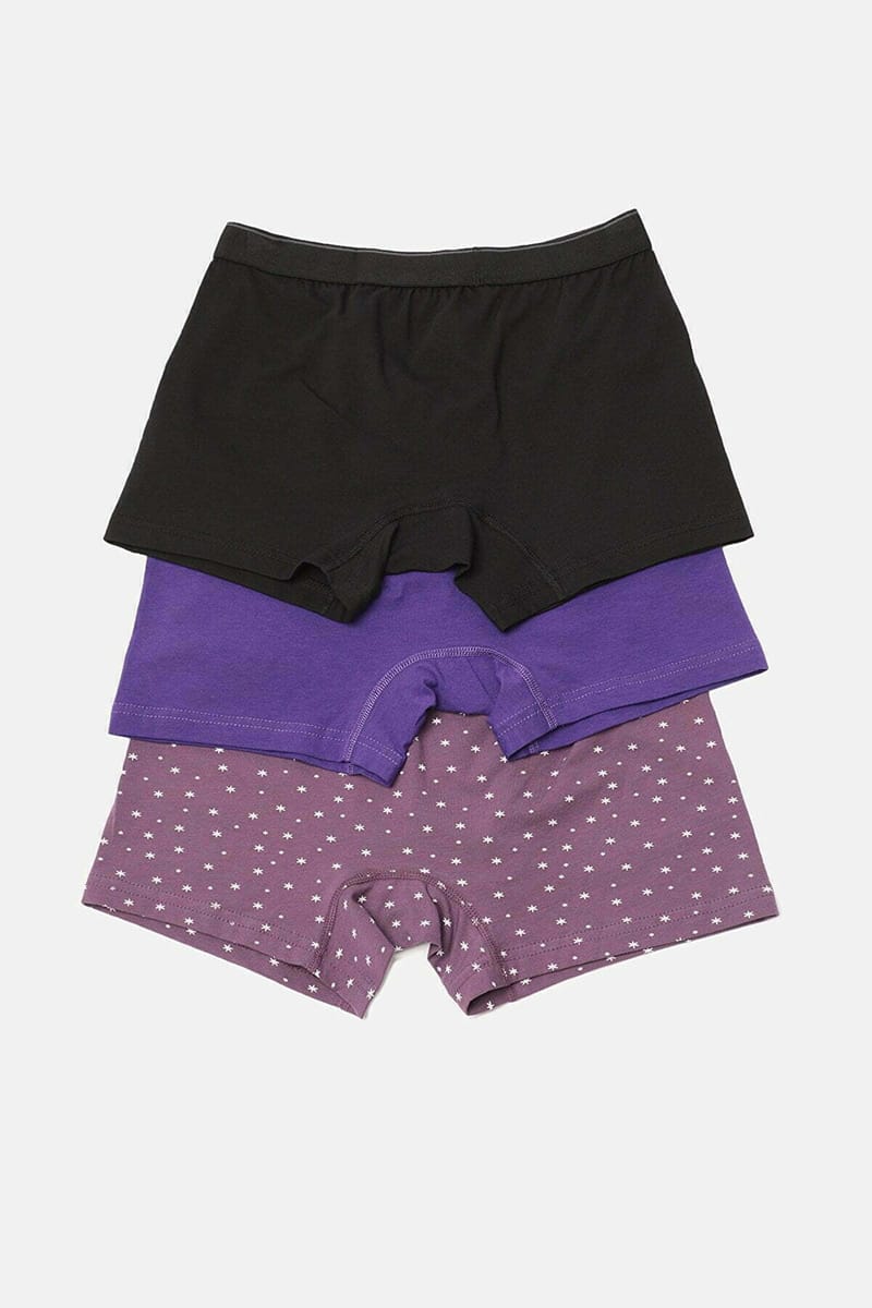 Purple Collection Pack Of 3 Printed Men's Boxers Trendyol - Men's Boxers 3