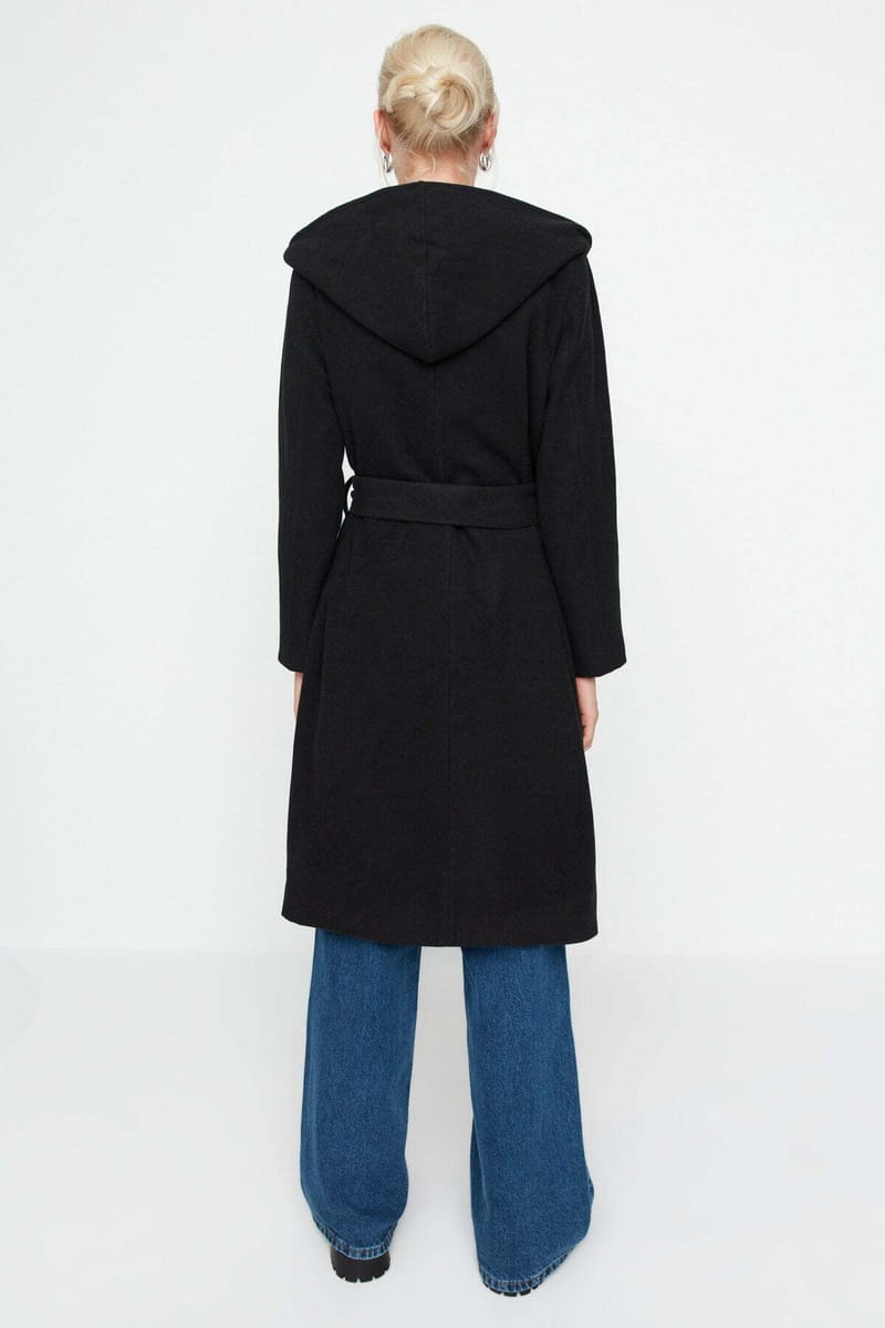 Hooded Cachet Belted Coat - Blazers & Coats 32