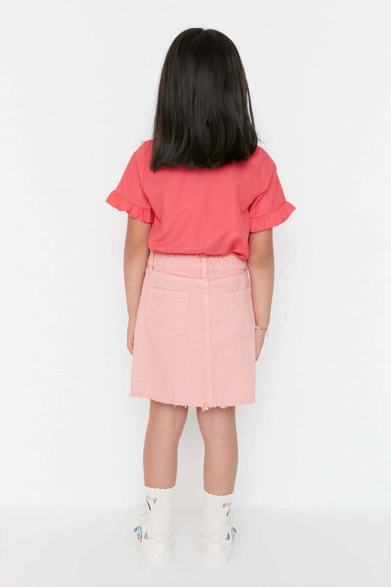 11_org_zoom Tasseled Denim Skirt - Skirts 111