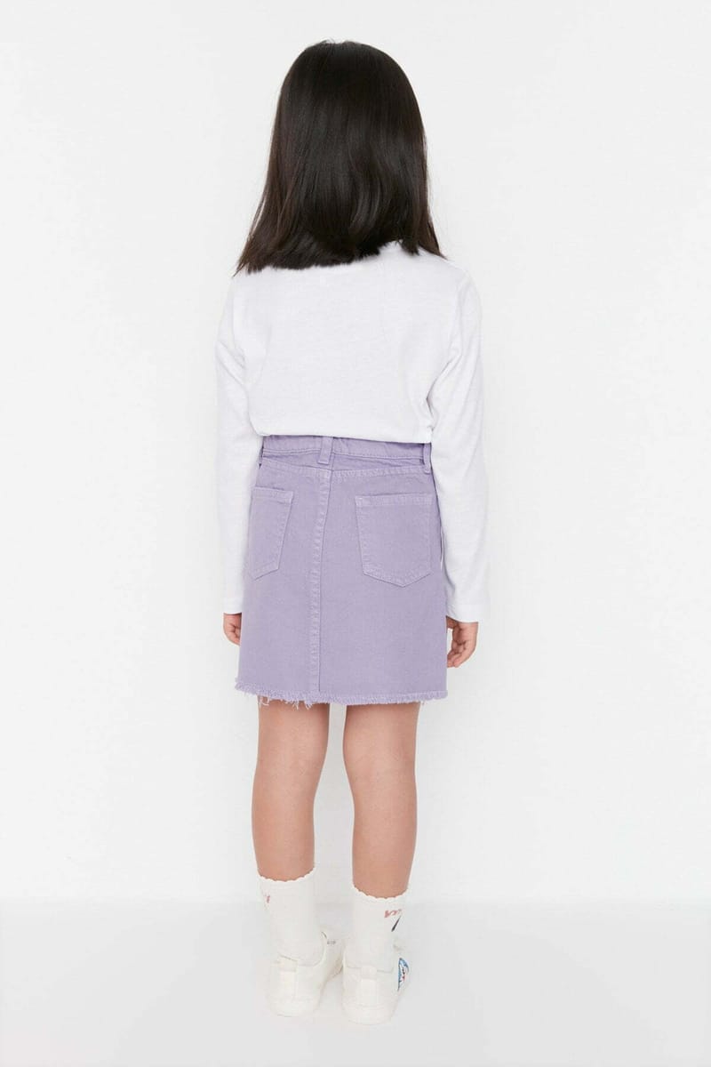 Tasseled Denim Skirt - Skirts 48