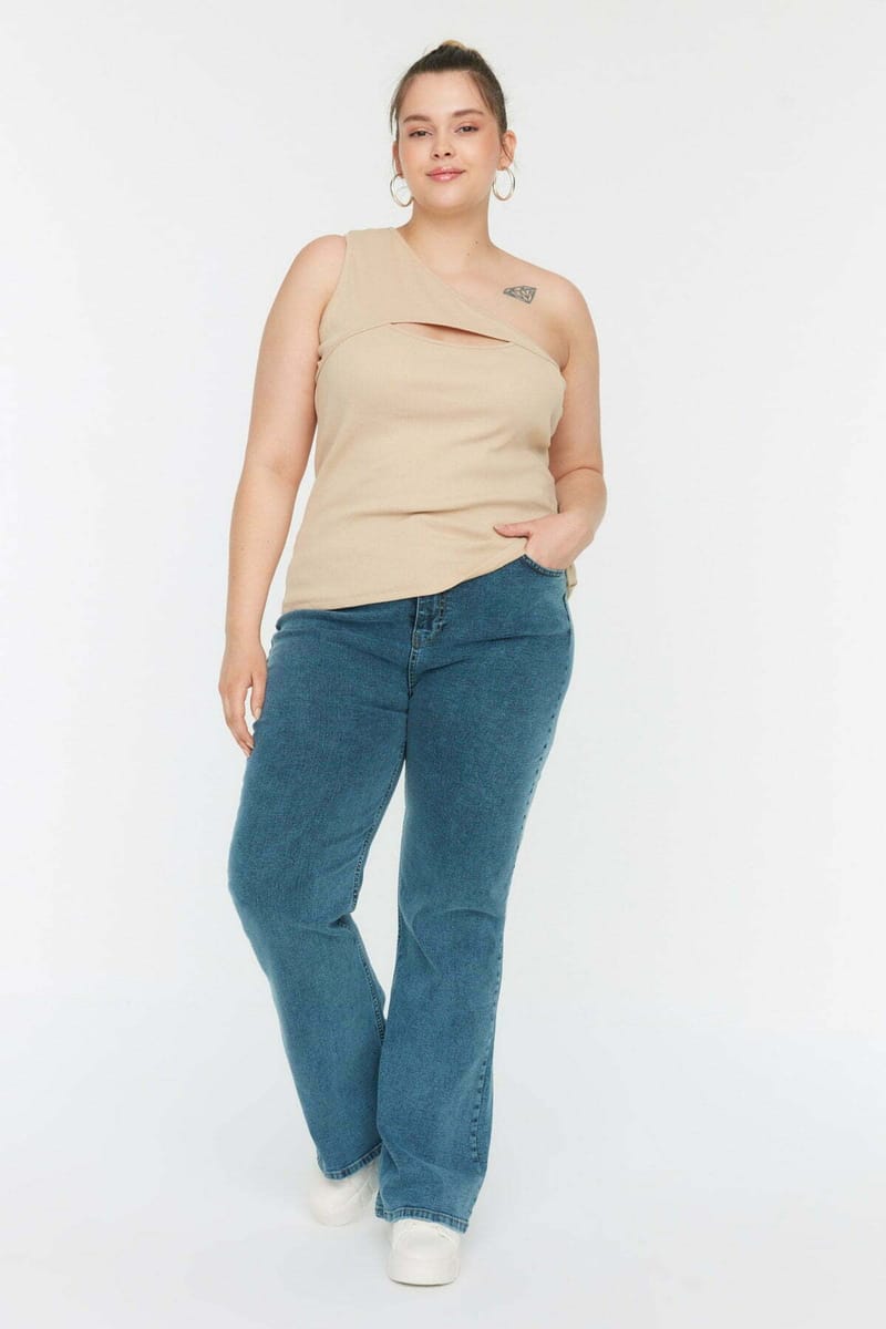 Plus Size High Waist Jeans - Plus Size Pants & Leggings 60