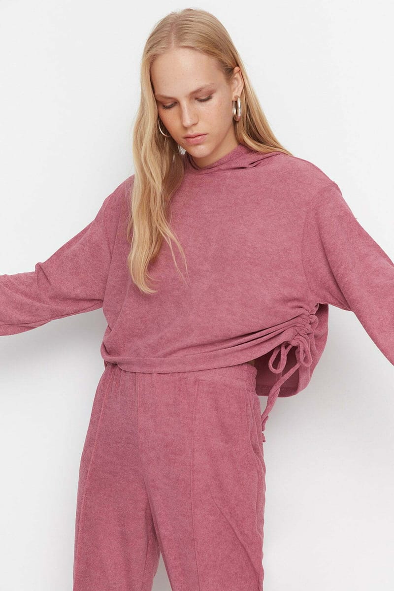 Detailed Towel Knitted Top And Bottom Set - Co-ord Sets 45