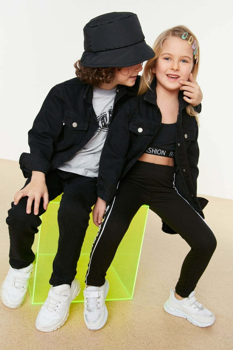 Kids Unisex Dark Wash Denim Jacket - Jackets 114