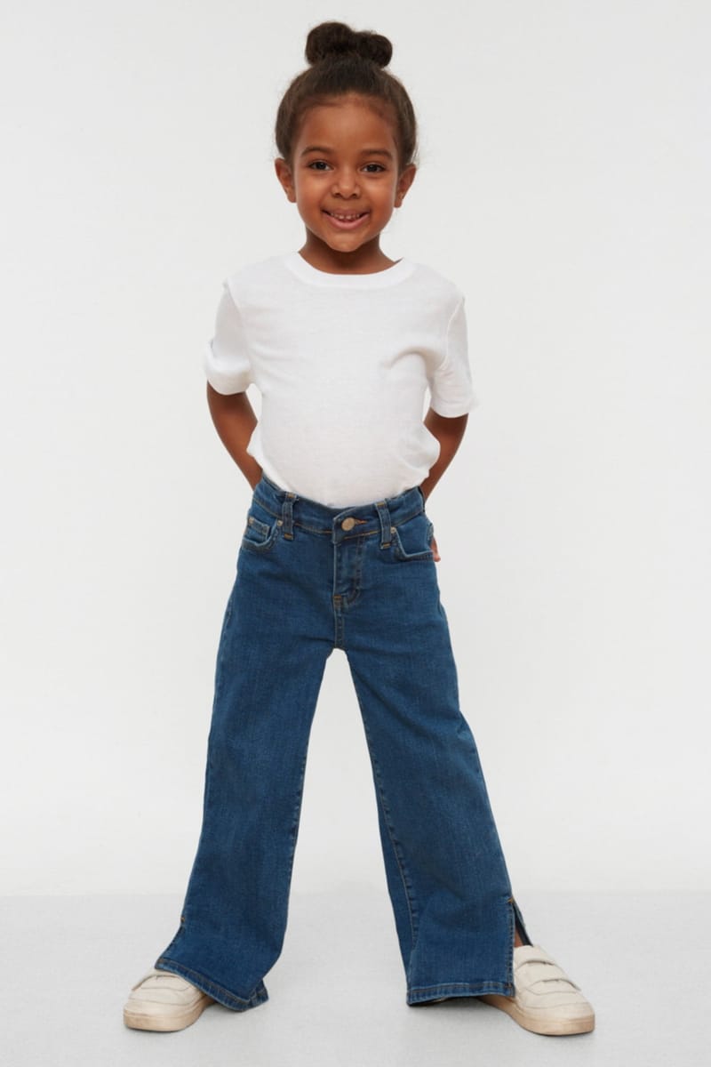 Mid Wash Straight Jeans - Jeans & Pants 75