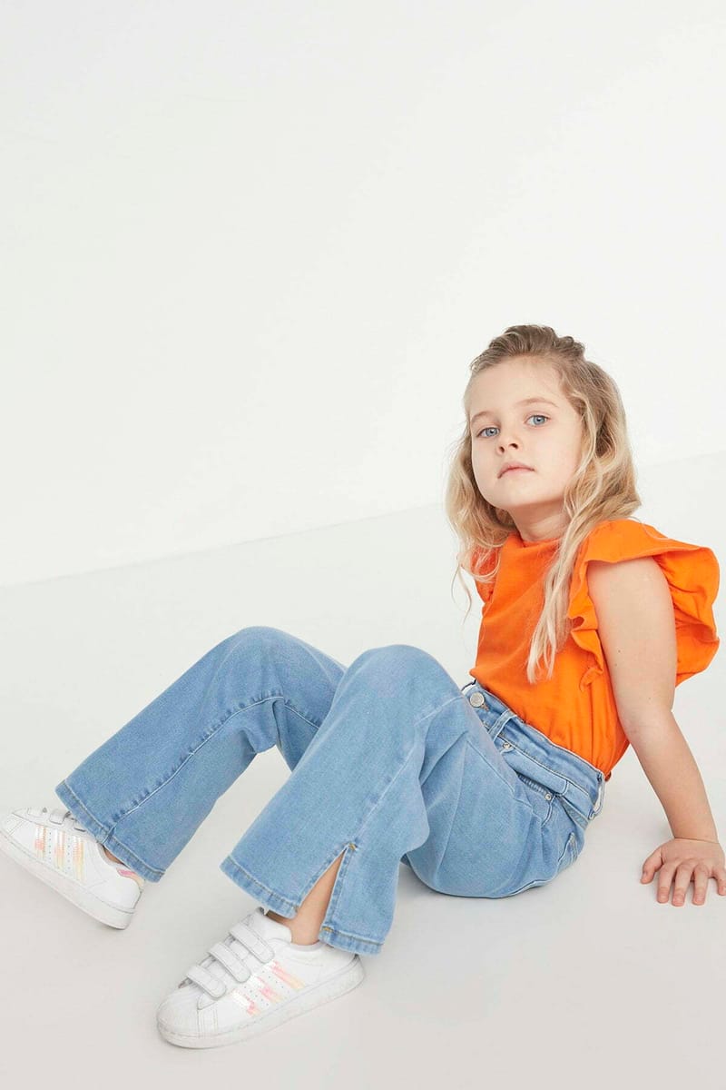 Mid Wash Straight Jeans - Jeans & Pants 41