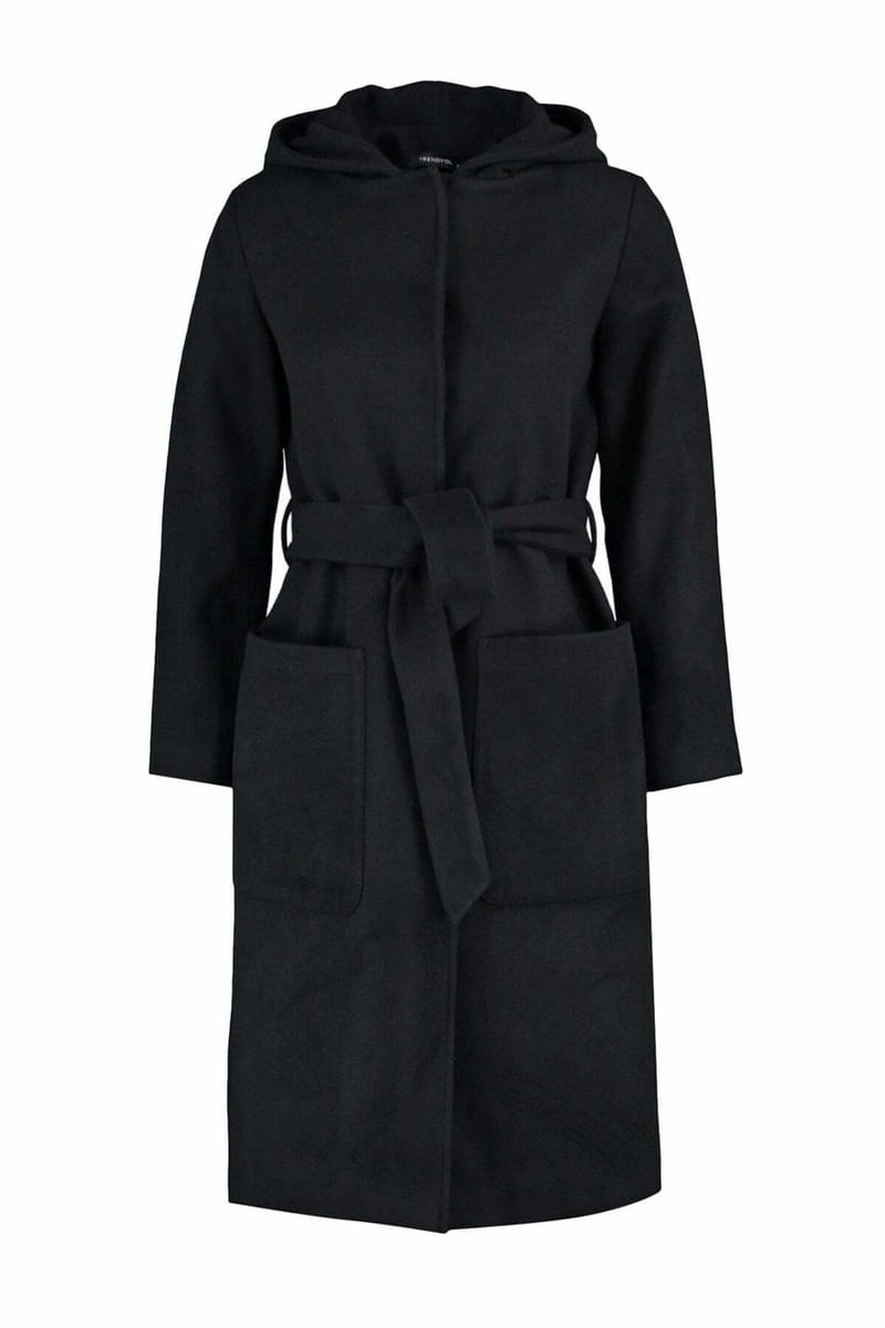 Hooded Cachet Belted Coat - Blazers & Coats 33