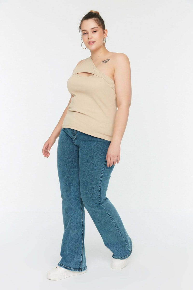 Plus Size High Waist Jeans - Plus Size Pants & Leggings 62