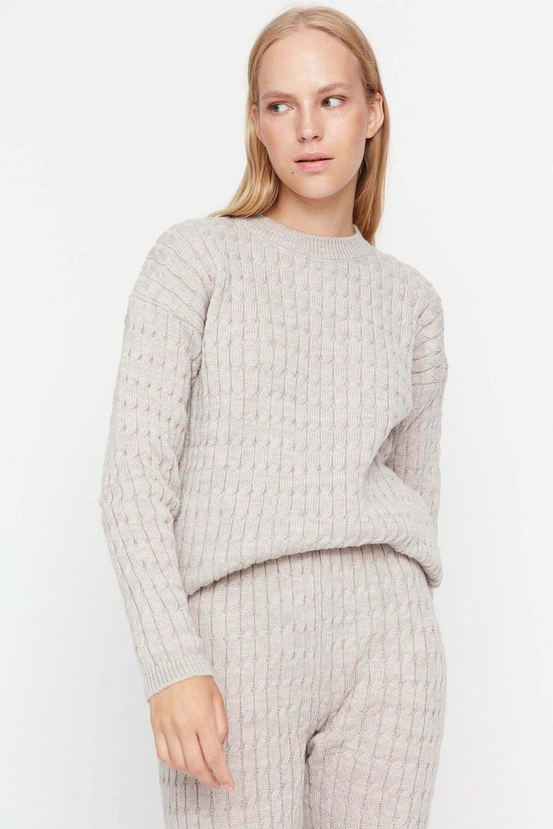 4_org_zoom Braided Knitwear Bottom Top Set - Co-ord Sets 37