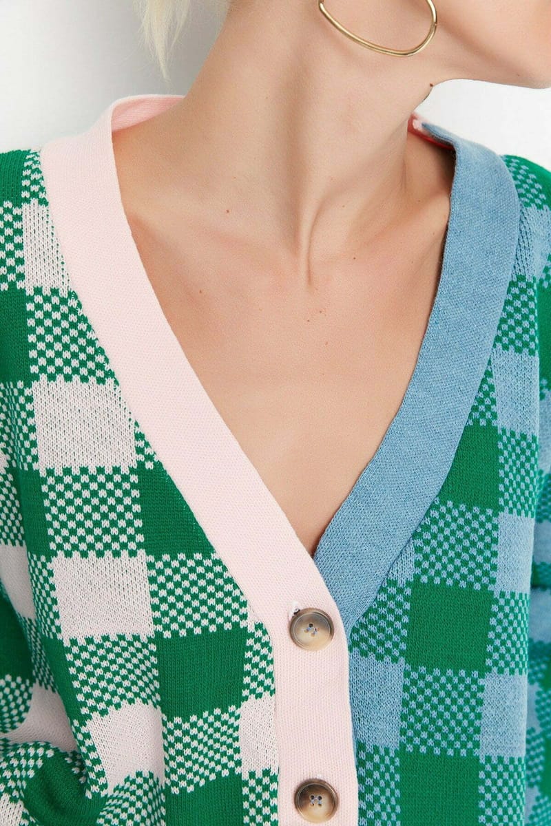 Oversize Jacquard Knitwear Cardigan - Cardigans 37