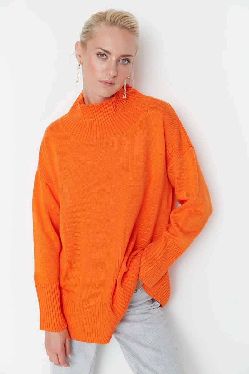 Stand Up Collar Knitwear Sweater - Sweaters 22