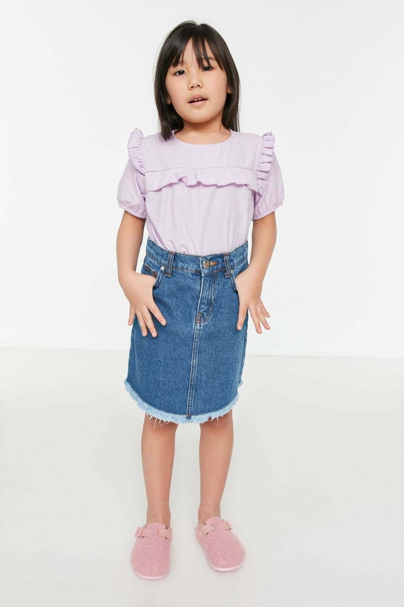 5_org_zoom Tasseled Denim Skirt - Skirts 79