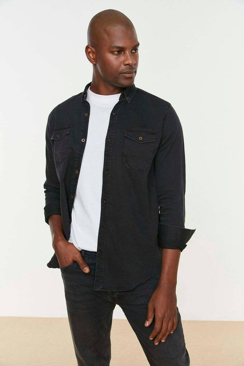 5_org_zoom Regular Fit Denim Shirt - Long Sleeves Shirts 46