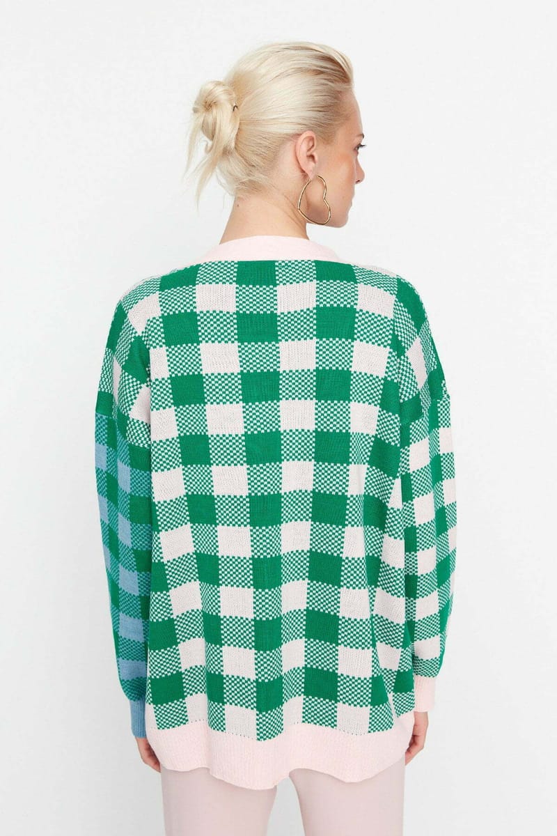 Oversize Jacquard Knitwear Cardigan - Cardigans 38