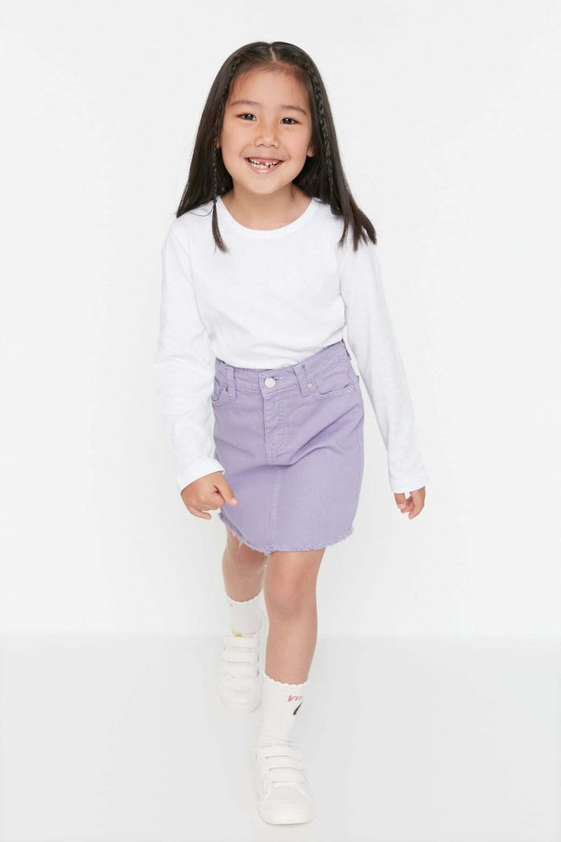 Tasseled Denim Skirt - Skirts 46
