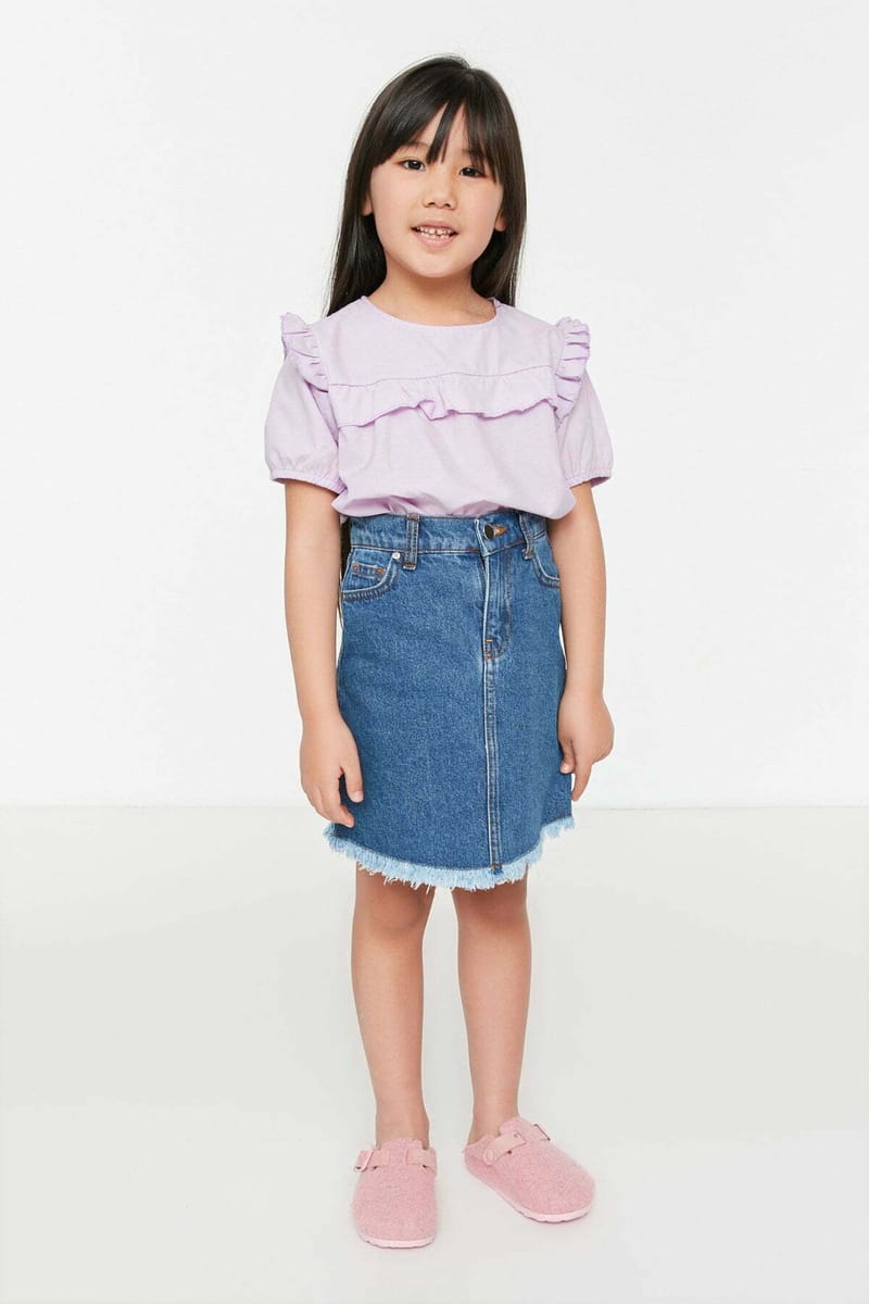 6_org_zoom Tasseled Denim Skirt - Skirts 80