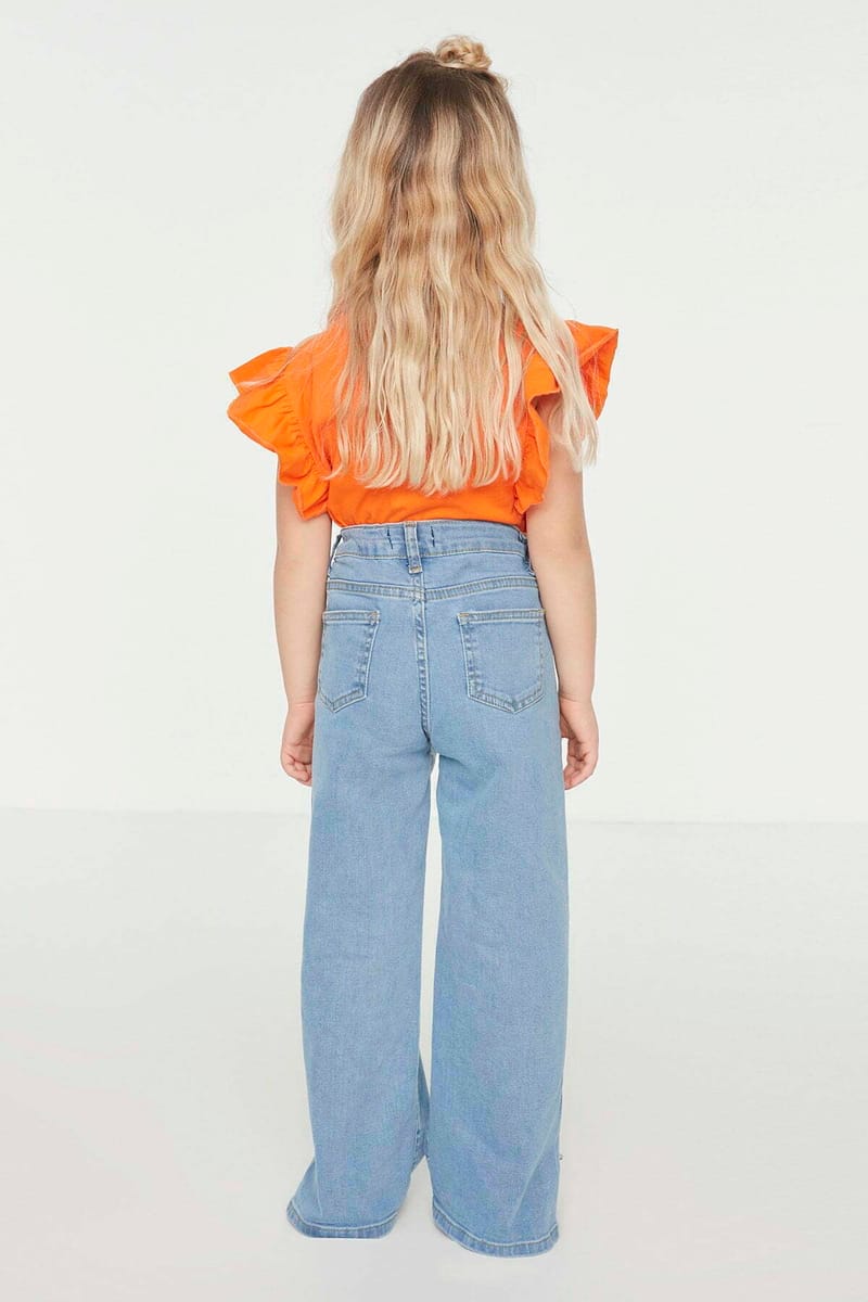 Mid Wash Straight Jeans - Jeans & Pants 44