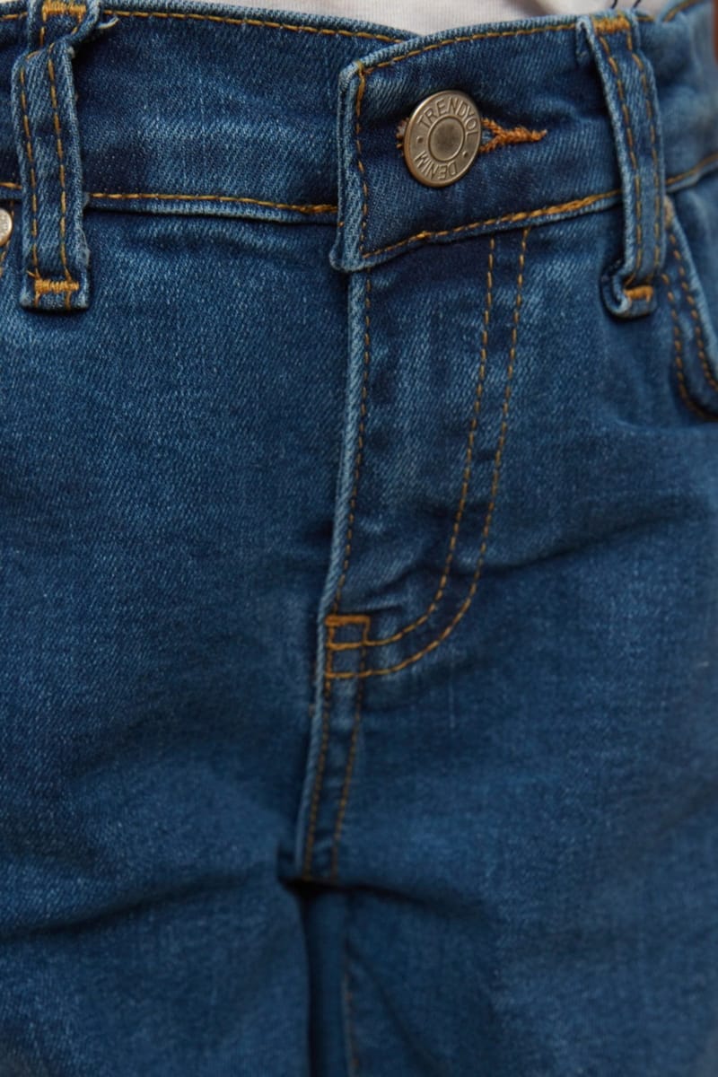 Mid Wash Straight Jeans - Jeans & Pants 78