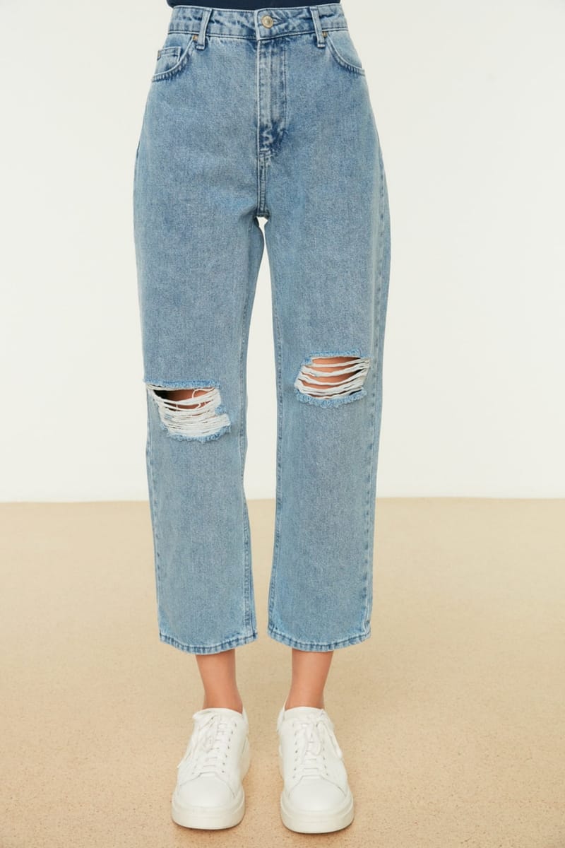 6_org_zoom Ripped High Waist Straight Jeans - Straight Jeans 22