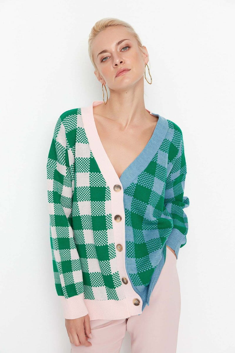 Oversize Jacquard Knitwear Cardigan - Cardigans 39