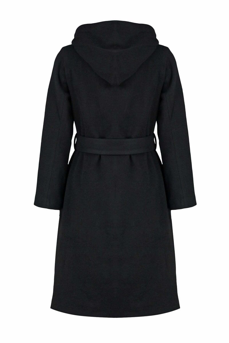 Hooded Cachet Belted Coat - Blazers & Coats 34